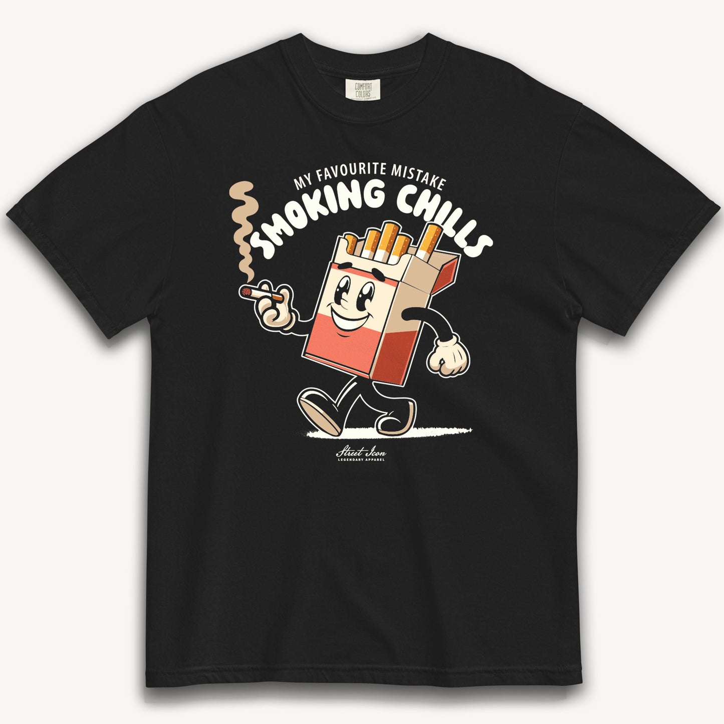 Smoking Chills - Heavy Cotton T-Shirt