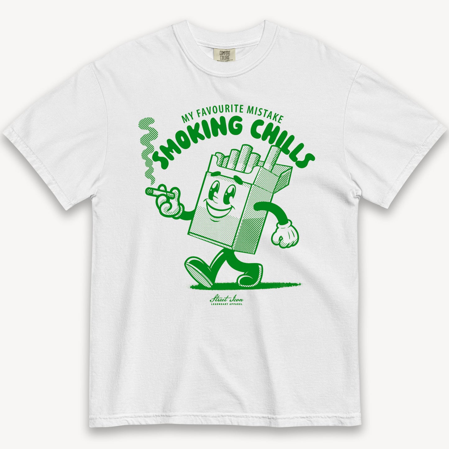 Smoking Chills - Heavy Cotton T-Shirt