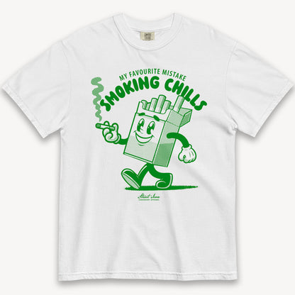 Smoking Chills - Heavy Cotton T-Shirt