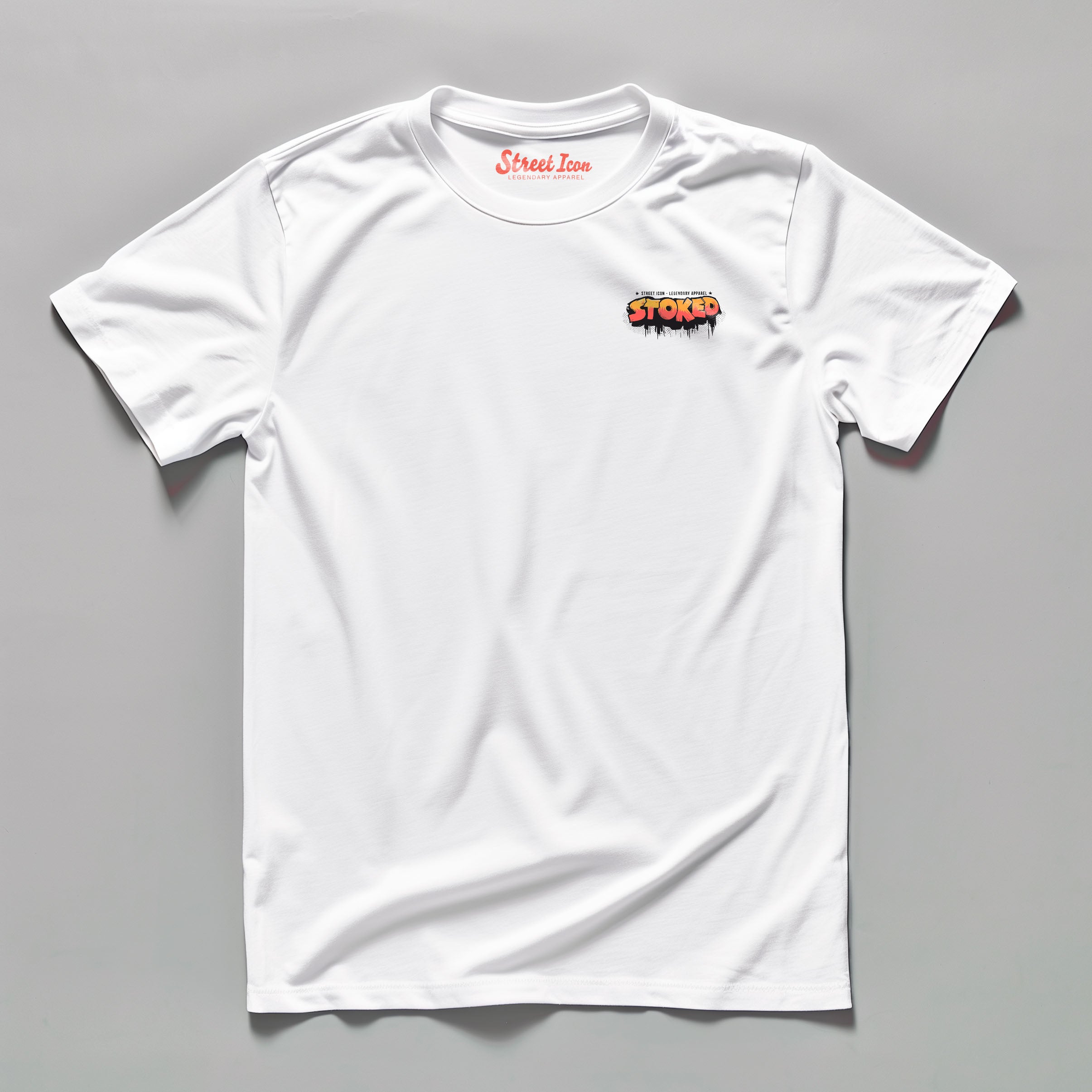 Stoked - Premium T-Shirt mit 2-seitigem Druck - Street Icon