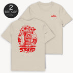 Stoked Tiki Totem T-Shirt mit 2-seitigem Print