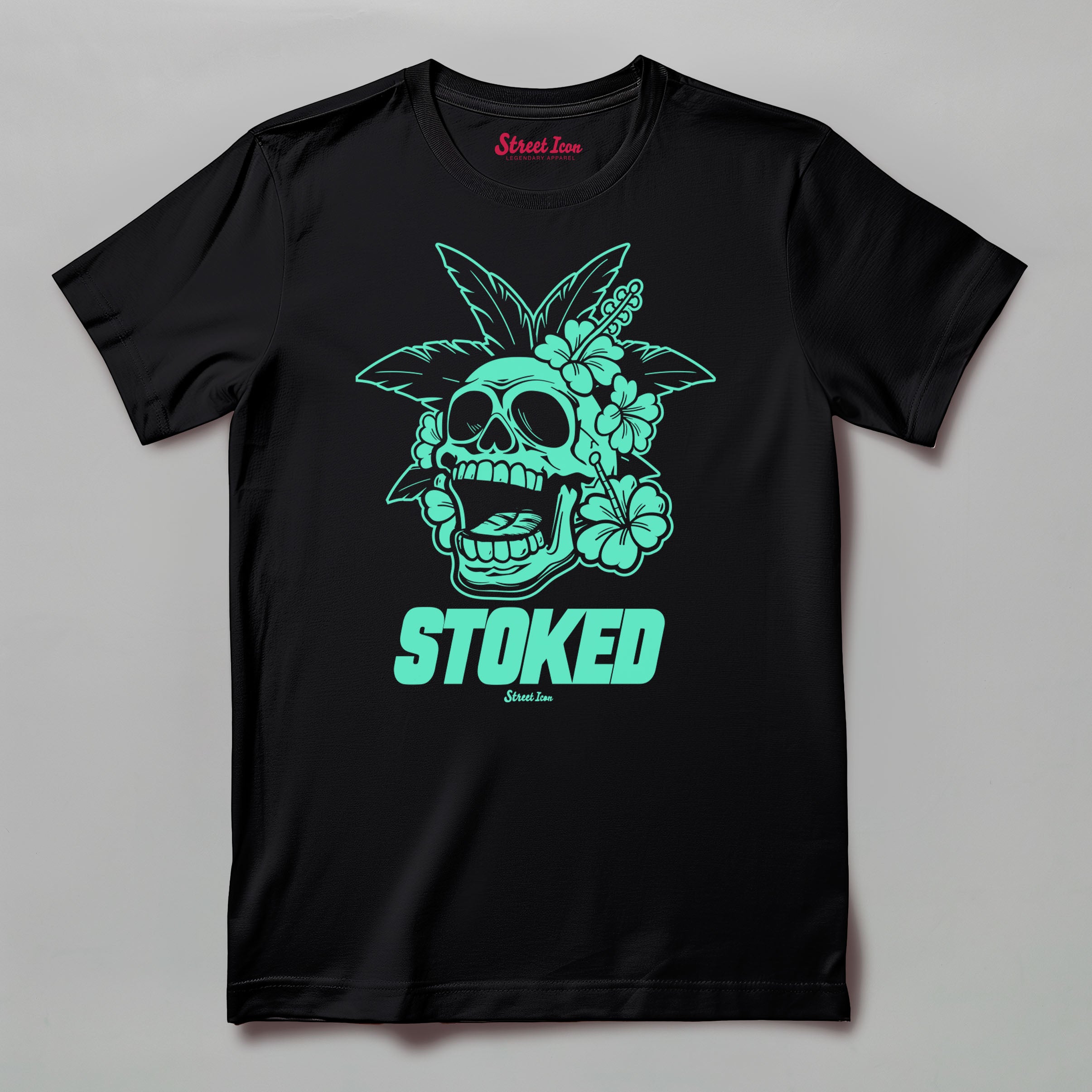 Stoked Skull - Premium T-Shirt - Street Icon