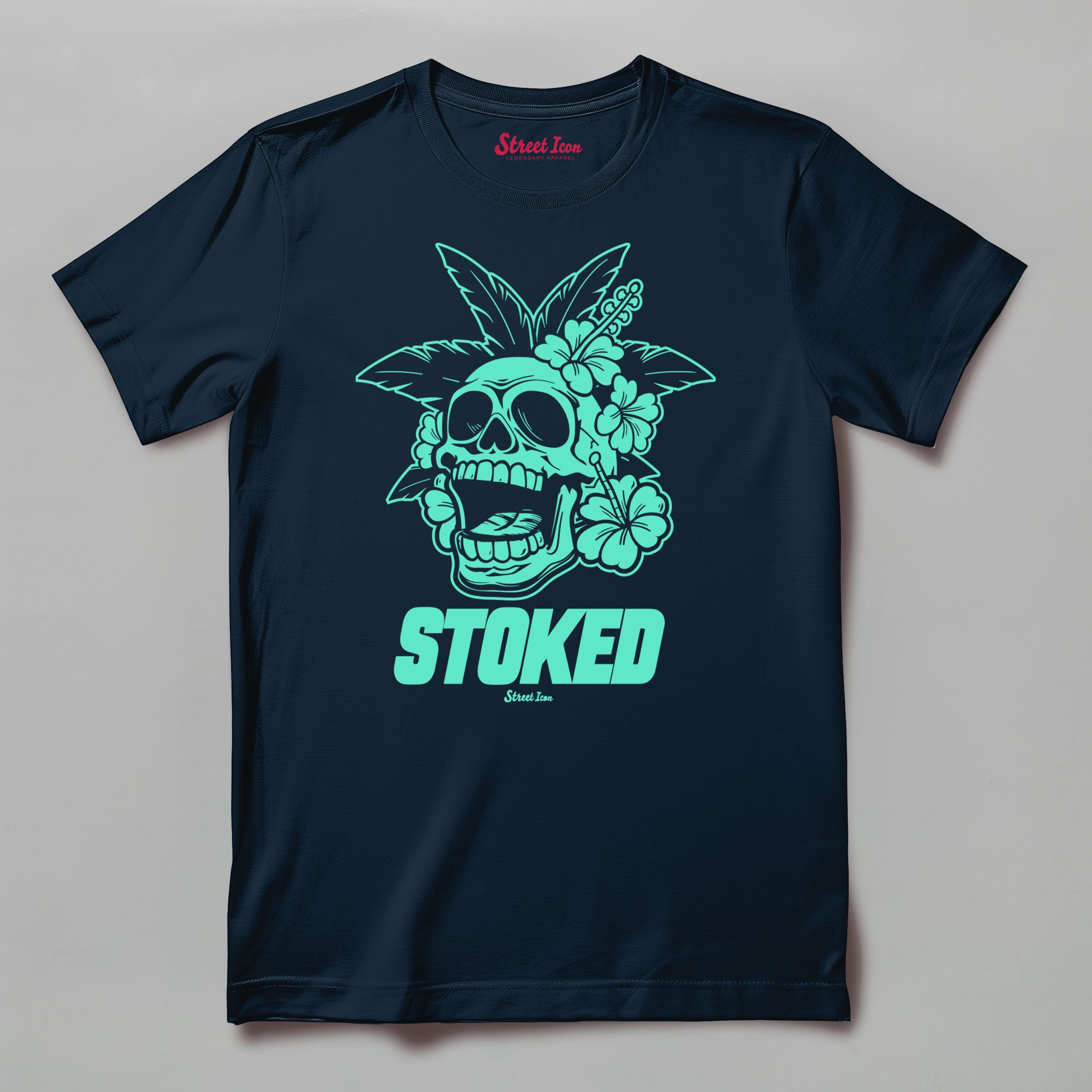 Stoked Skull - Premium T-Shirt - Street Icon