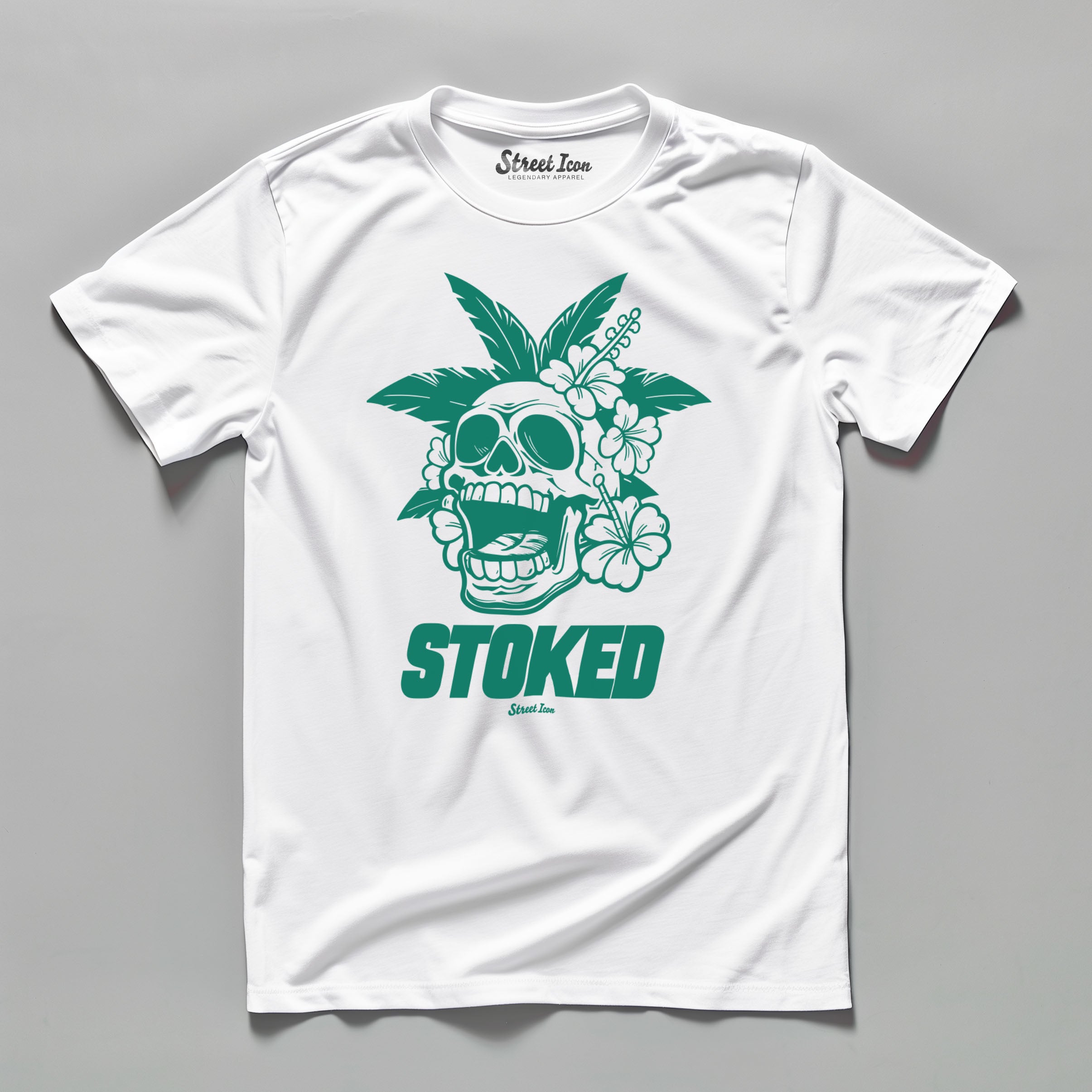 Stoked Skull - Premium T-Shirt - Street Icon
