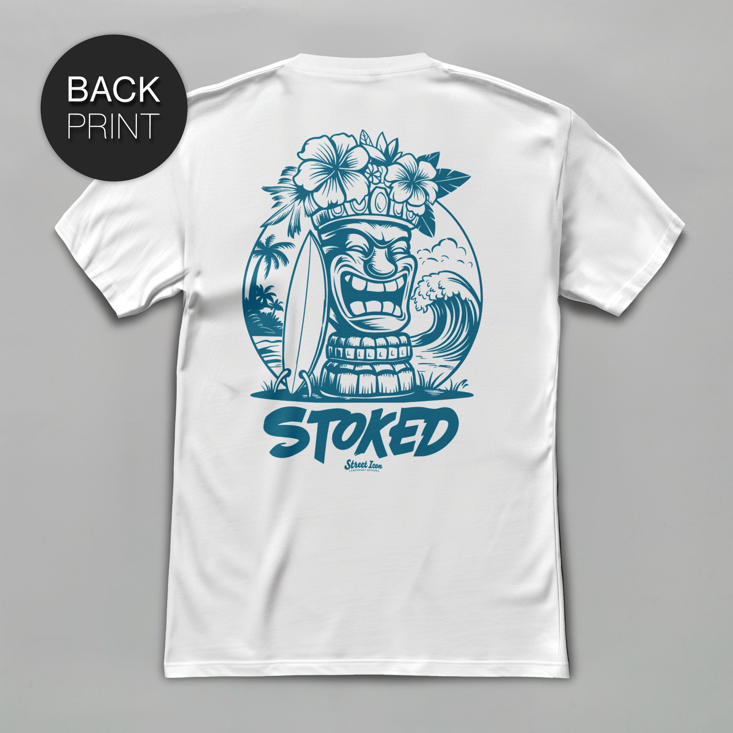 Stoked Totem | Premium T-Shirt mit Back Print - Street Icon