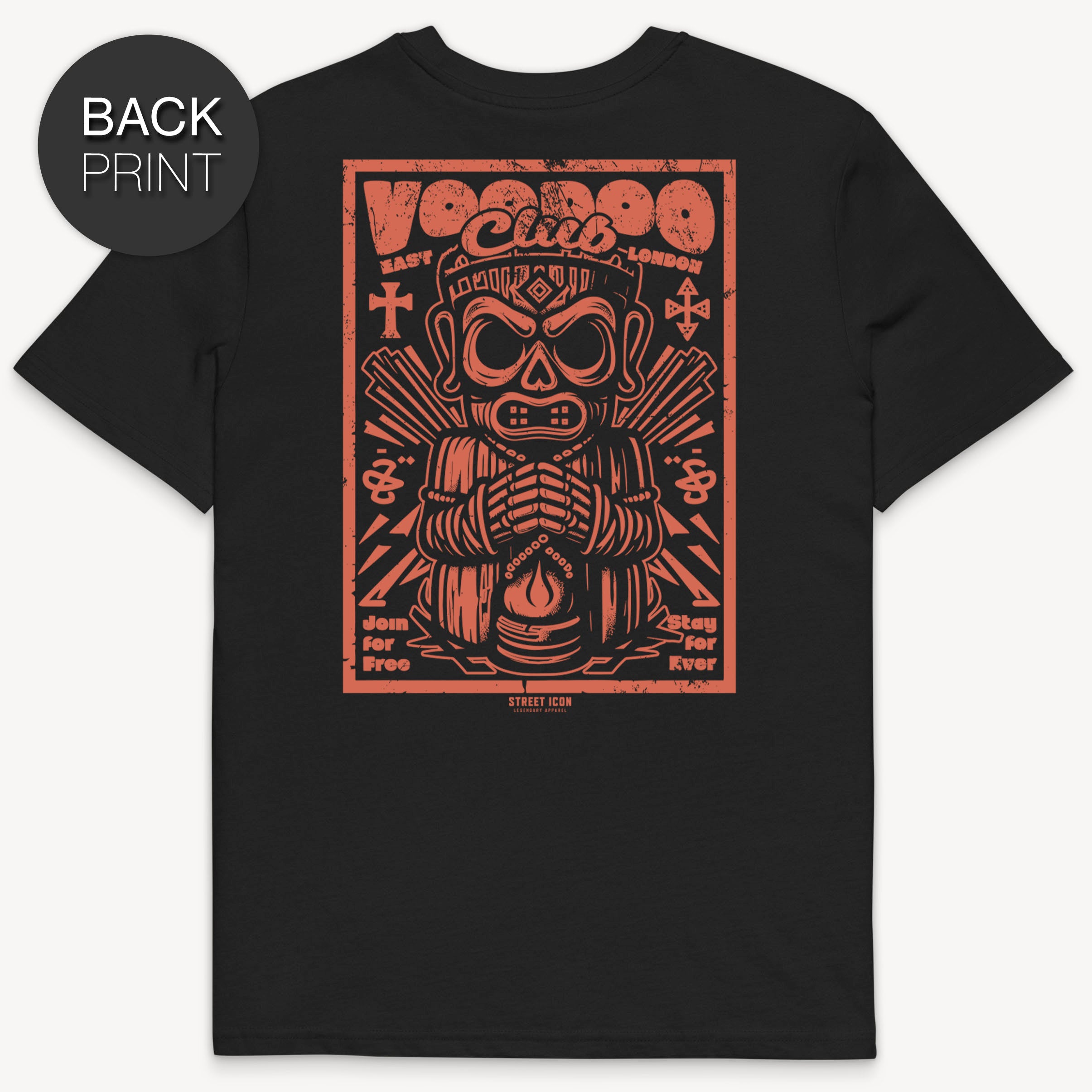 Voodoo Club - Premium T-Shirt mit 2-seitigem Druck - Street Icon
