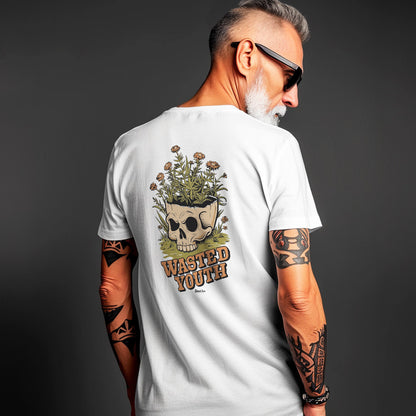 Wasted Youth (Skull) - Premium T-Shirt with 2-sided print