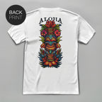 Aloha Flower Totem - Premium T-Shirt mit 2-seitigem Druck - Street Icon
