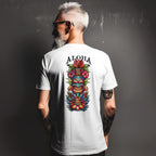 Aloha Flower Totem - Premium T-Shirt mit 2-seitigem Druck - Street Icon