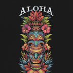 Aloha Flower Totem - Premium T-Shirt mit Back Print - Street Icon