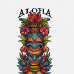 Aloha Flower Totem - Premium T-Shirt mit Back Print - Street Icon
