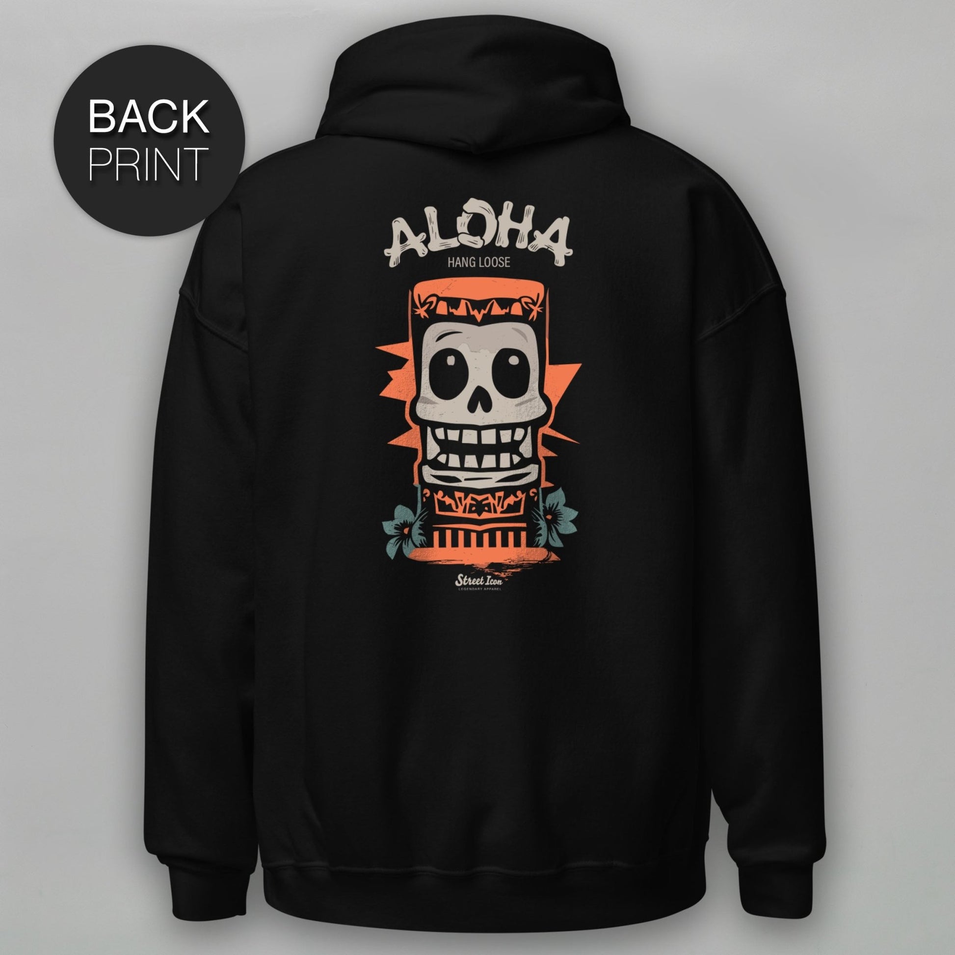 Aloha Hang Loose - Zip Hoodie mit 2 - seitigem Druck - Street Icon