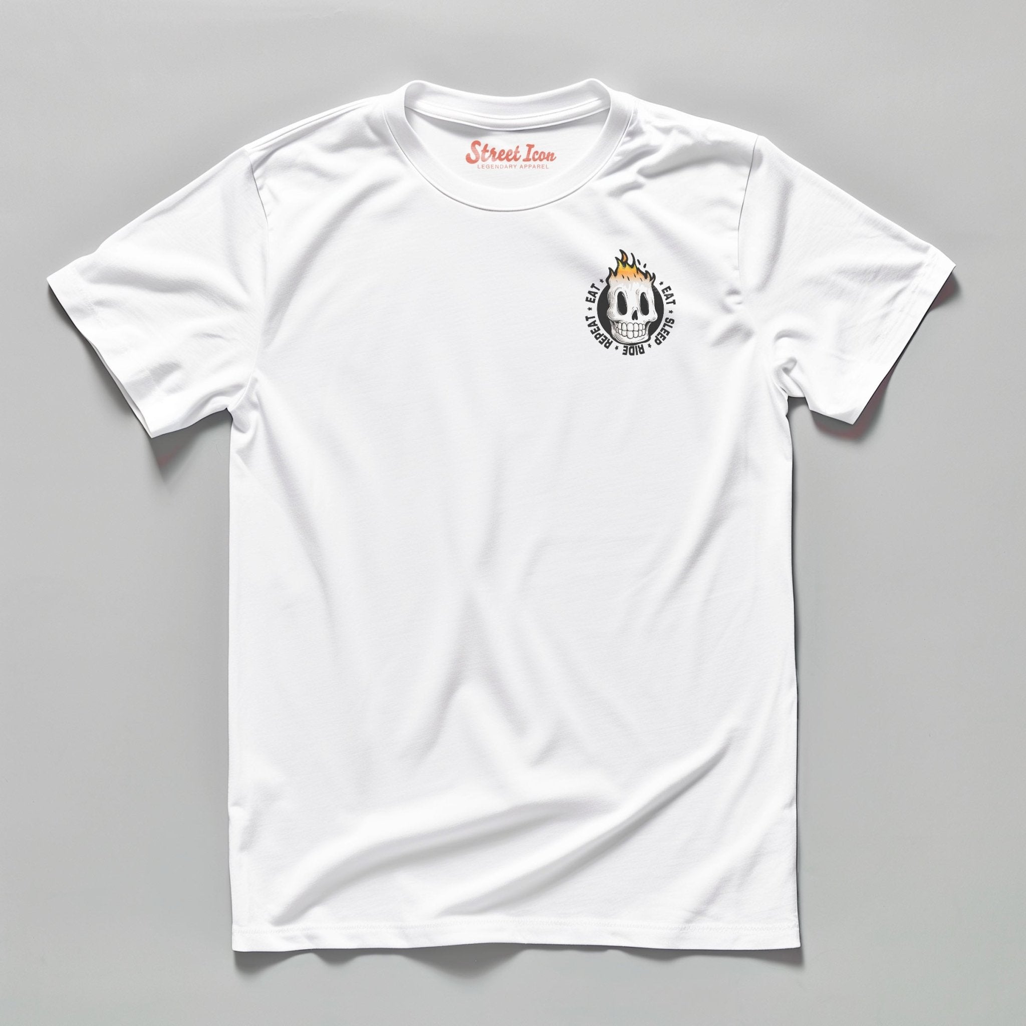 Burn Out - Premium T-Shirt mit 2-seitigem Druck - Street Icon