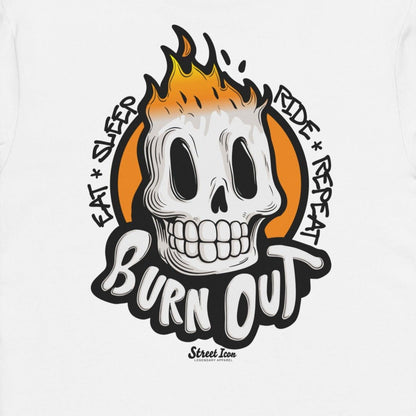 Burn Out - Premium T - Shirt mit 2 - seitigem Druck - Street Icon