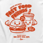 Fast Food Friends - Premium T-Shirt mit Backprint - Street Icon
