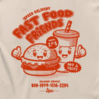 Fast Food Friends - Premium T-Shirt mit Backprint - Street Icon