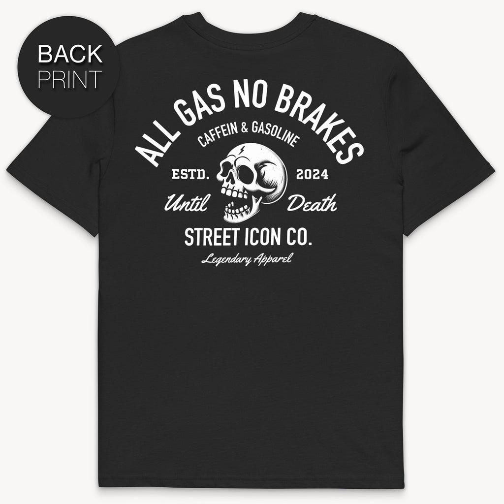 Gasoline Skull T-Shirt, mit Backprint