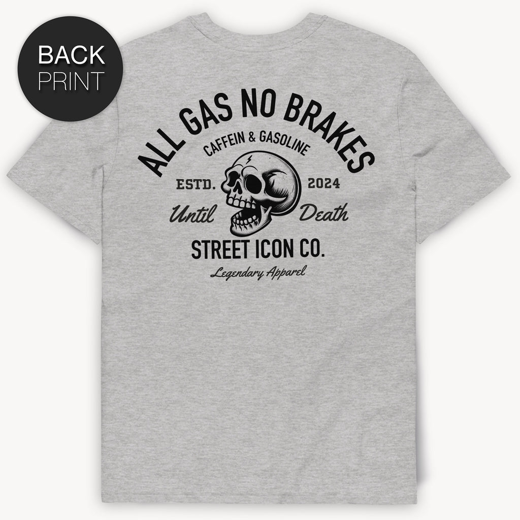 Gasoline Skull T-Shirt, mit Backprint