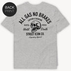 Gasoline Skull T-Shirt, mit Backprint