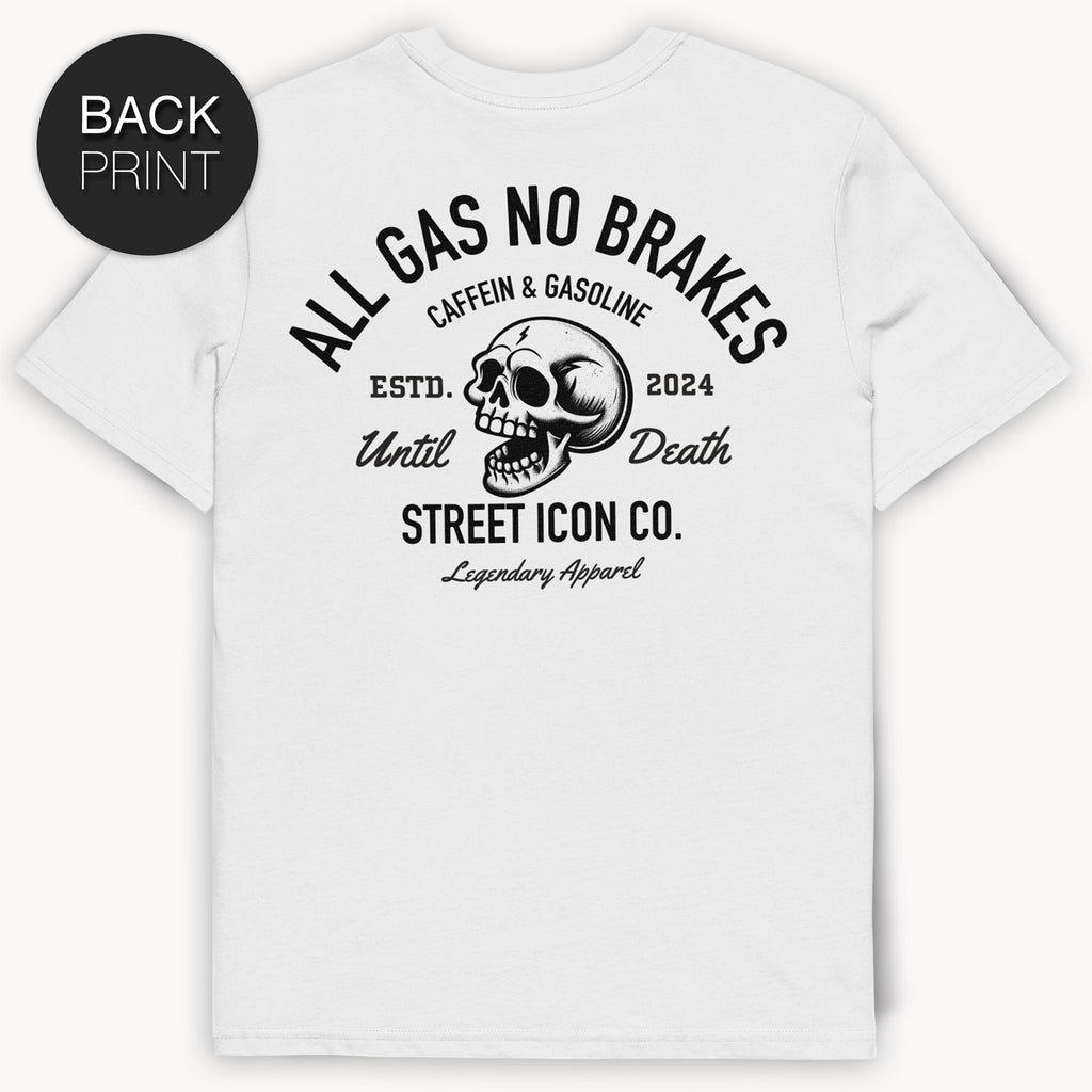 Gasoline Skull T-Shirt, mit Backprint