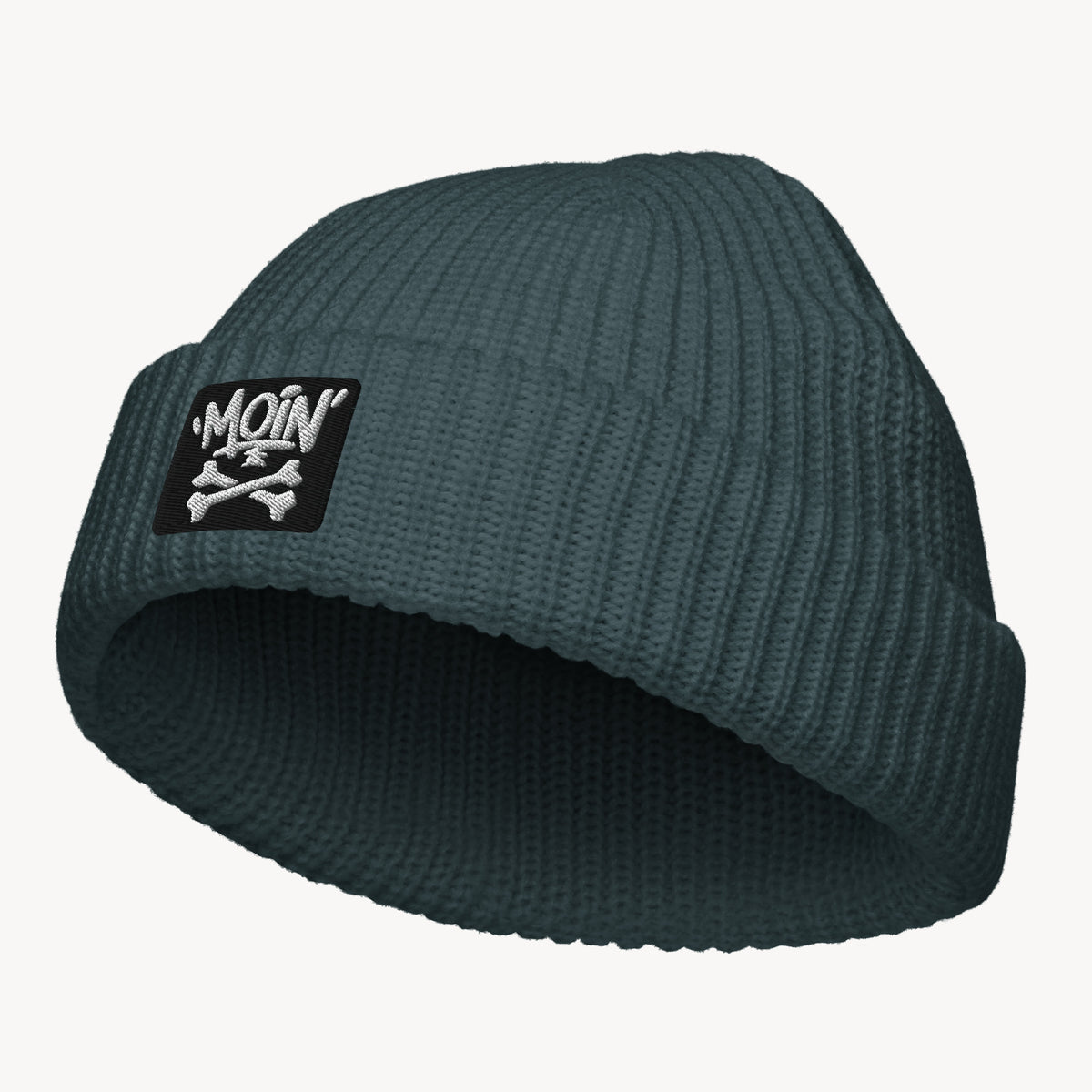Moin X Fisherman Beanie – Petrol Blue