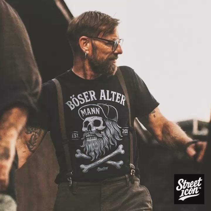 Böser Alter Mann T-Shirt mit großem Frontdruck