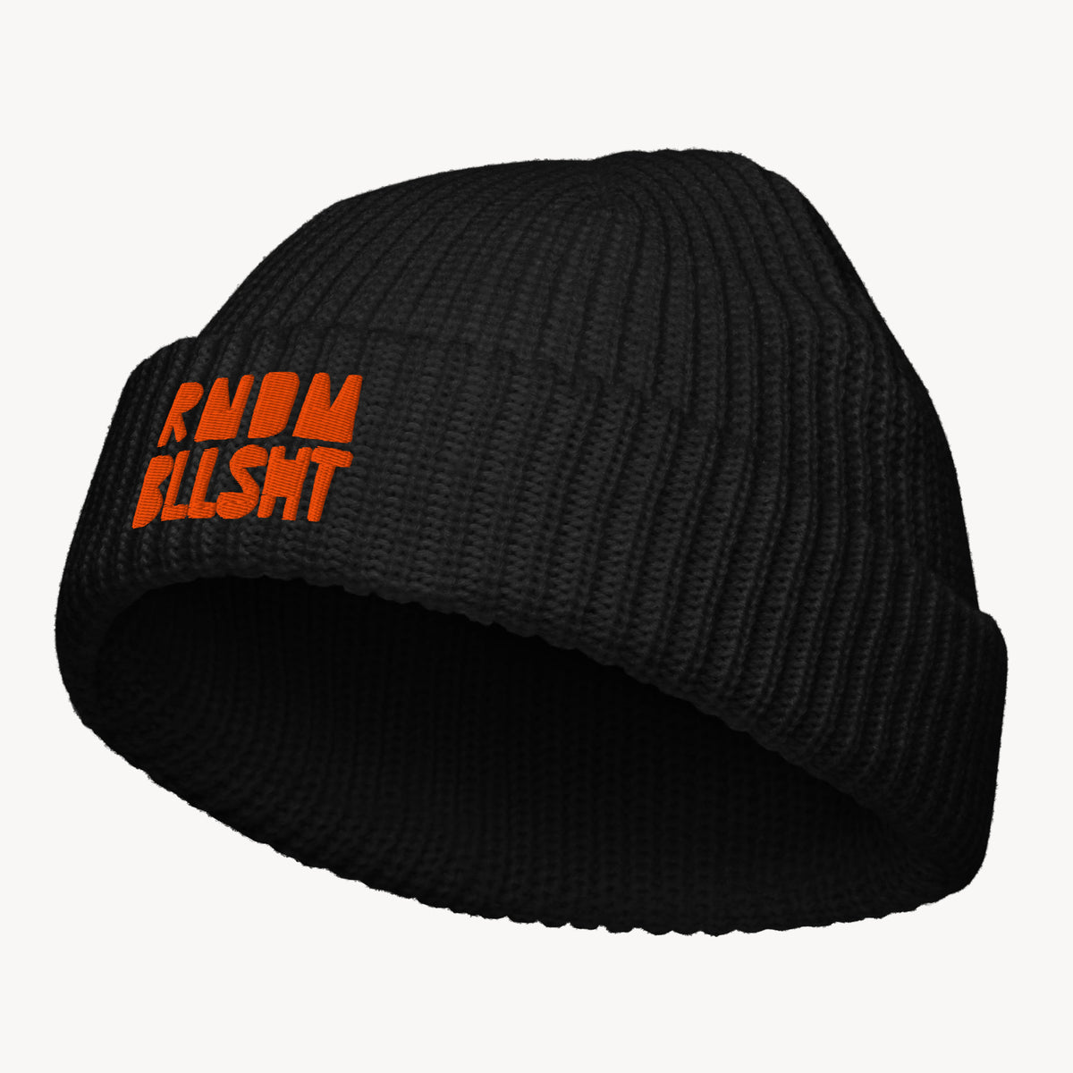 RNDM BLLSHT Fisherman Beanie – Schwarz