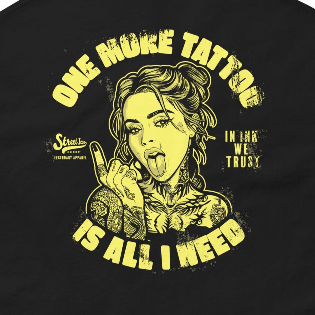 One More Tattoo - T-Shirt mit Backprint - Street Icon
