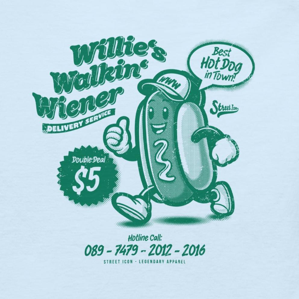 Willie's Walkin' Wiener - T-Shirt mit Backprint - Street Icon