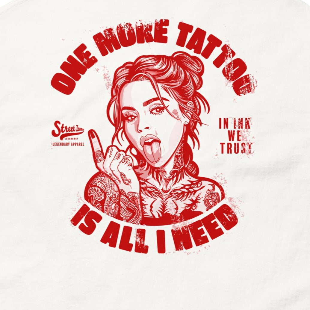 One More Tattoo - T-Shirt mit Backprint - Street Icon
