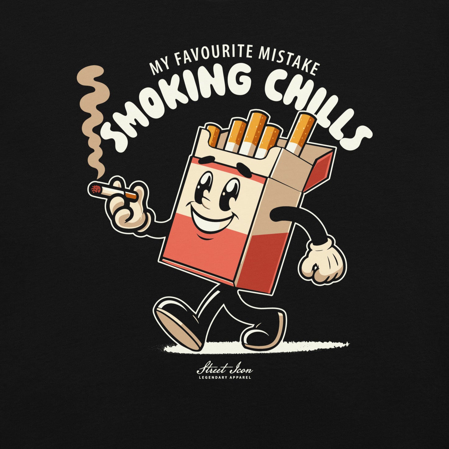 Smoking Chills - Heavy Cotton T-Shirt