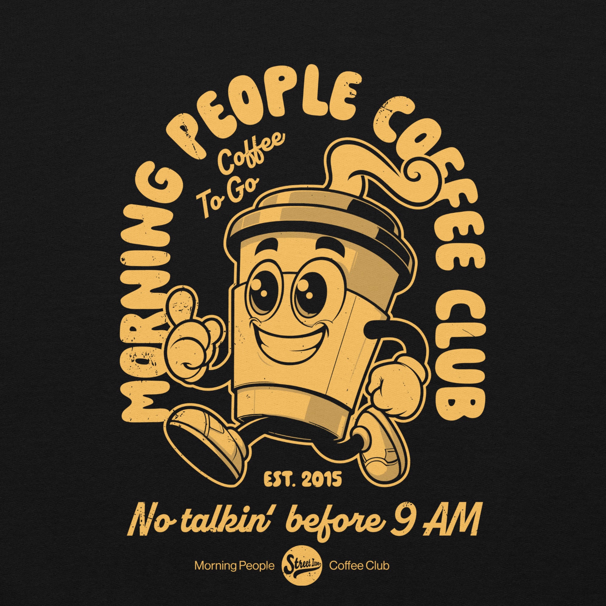 Coffee Club - T-Shirt mit Backprint - Street Icon