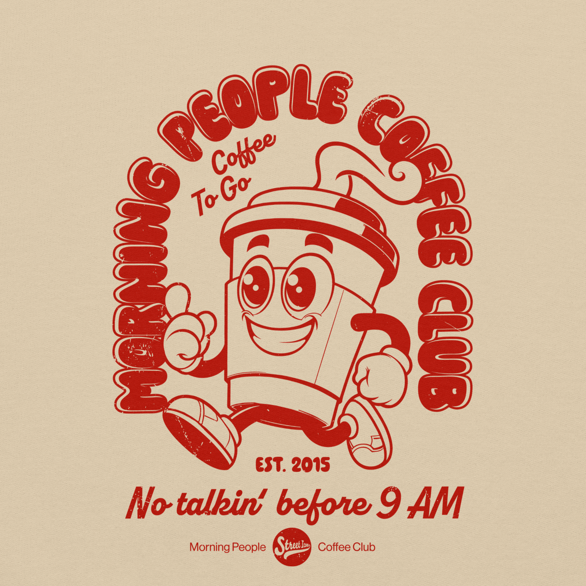 Coffee Club - Hoodie mit Backprint - Street Icon