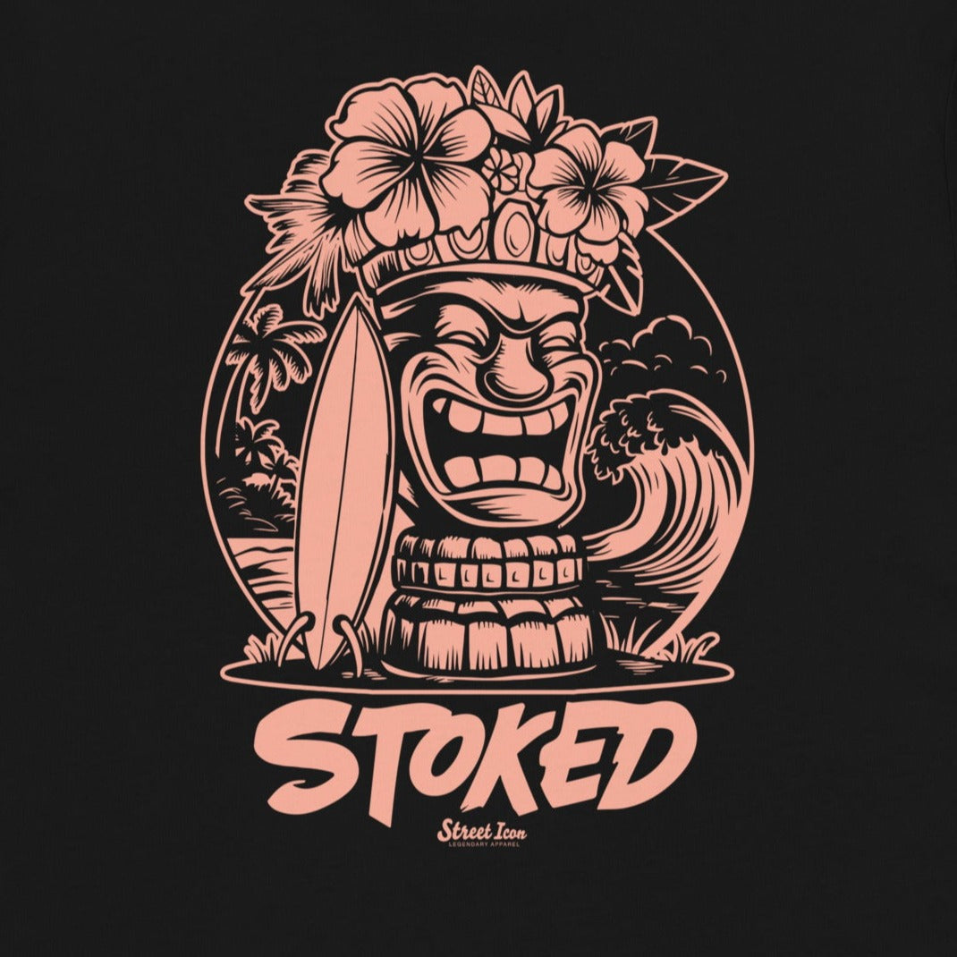 Stoked Totem | Premium T-Shirt mit Back Print - Street Icon