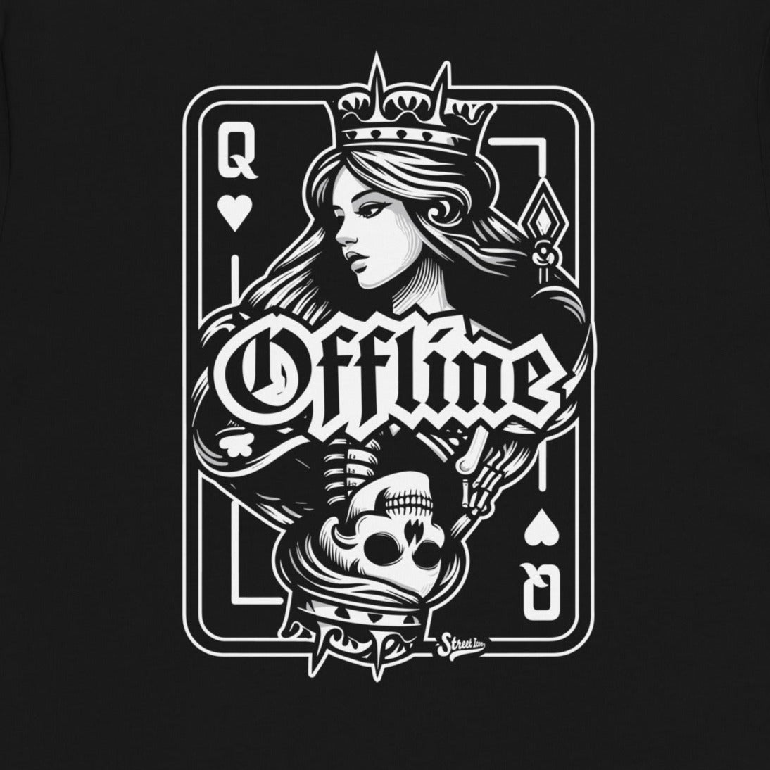 Offline Queen - Premium T-Shirt mit 2-seitigem Druck - Street Icon