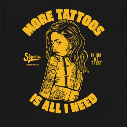 More Tattoos - Premium T-Shirt with back print