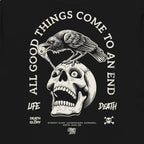 Raven Skull - Premium T-Shirt mit 2-seitigem Druck - Street Icon