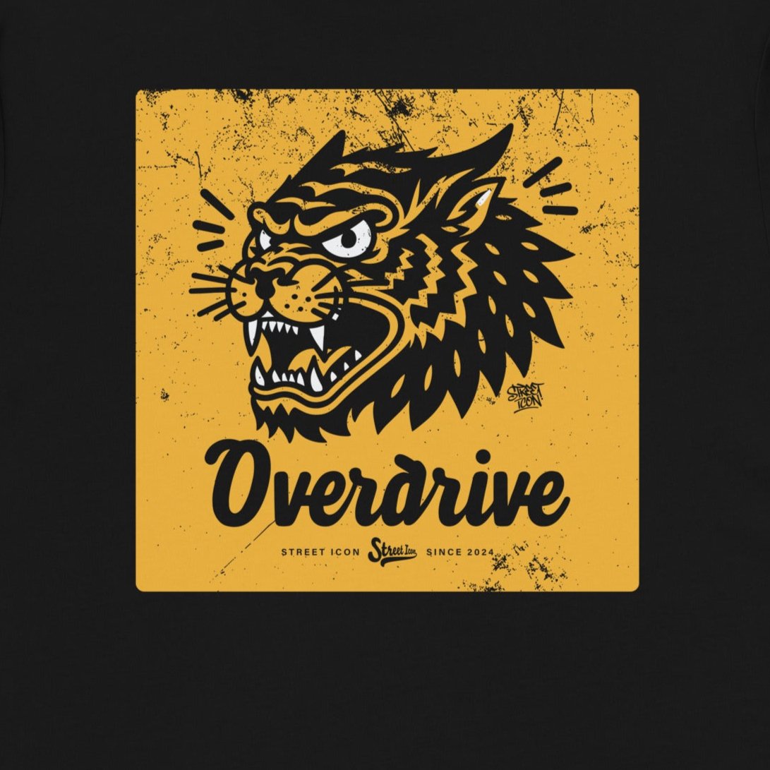 Tiger Overdrive - Premium T-Shirt mit Backprint - Street Icon