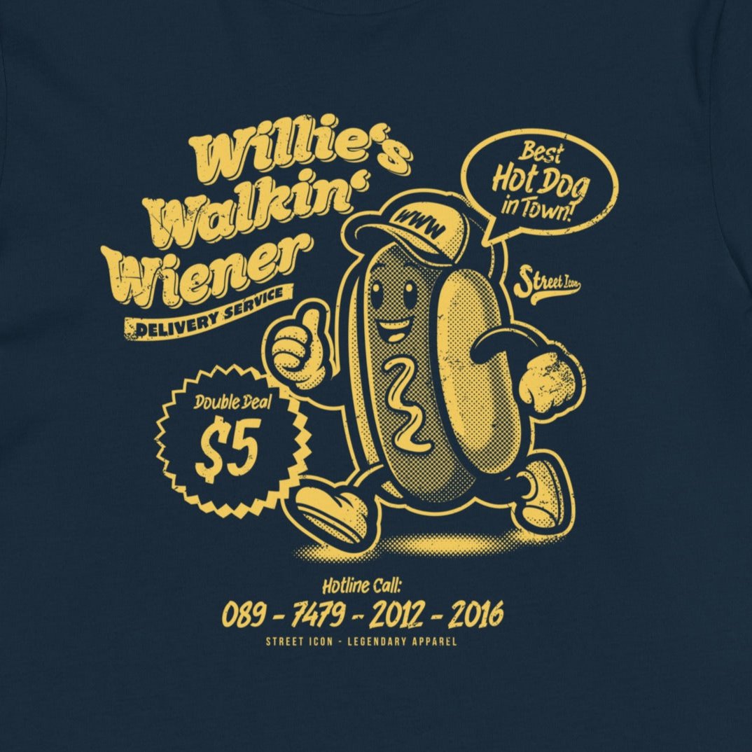 Willie's Walkin' Wiener - Premium T-Shirt - Street Icon