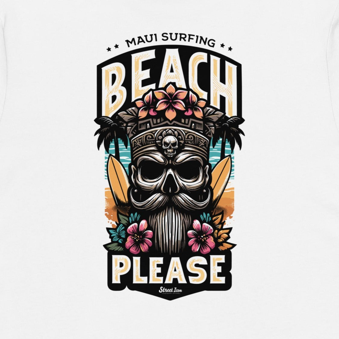 Maui Surfing - Premium T-Shirt mit 2-seitigem Druck - Street Icon