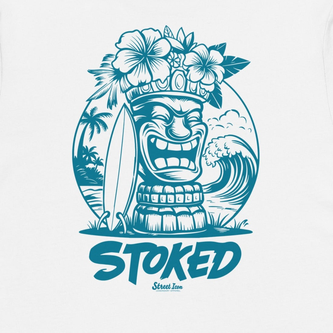Stoked Totem | Premium T-Shirt mit Back Print - Street Icon