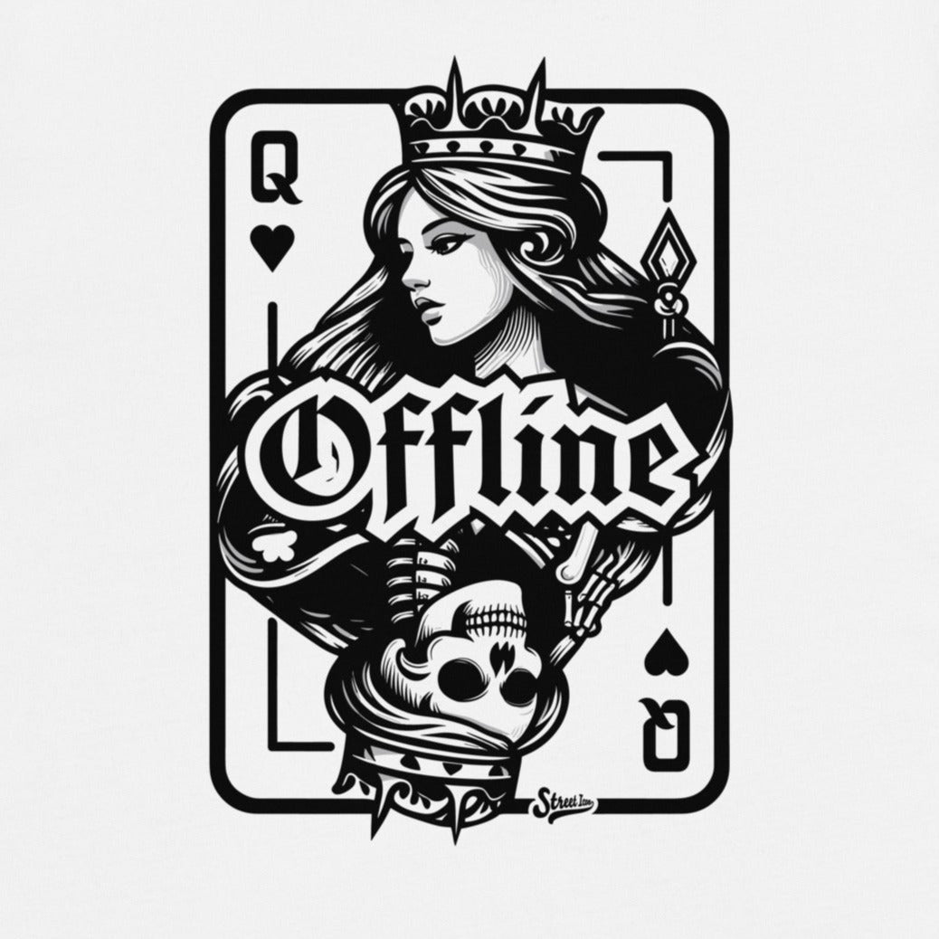 Offline Queen - Premium T-Shirt with 2-sided print