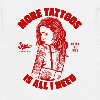 More Tattoos - Premium T-Shirt mit Rückendruck