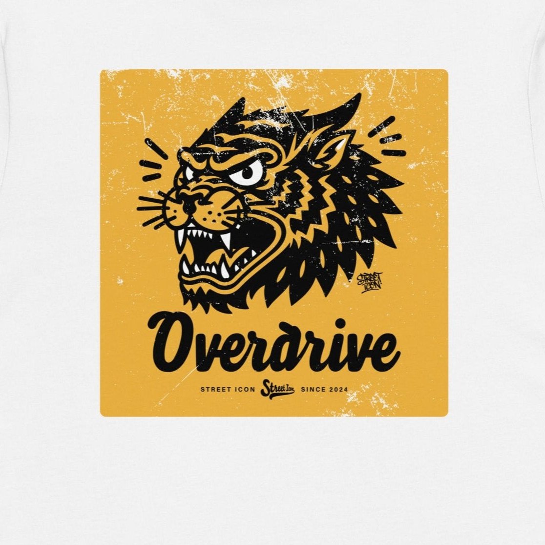 Tiger Overdrive - Premium T-Shirt mit Backprint - Street Icon