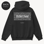 Rebel Soul Premium Hoodie, gesticktes Emblem, Back Print, Unisex
