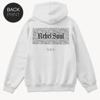 Rebel Soul Premium Hoodie, gesticktes Emblem, Back Print, Unisex