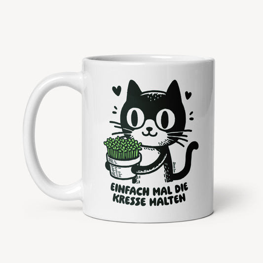 Kresse Katze Tasse mit 2-seitigem Print