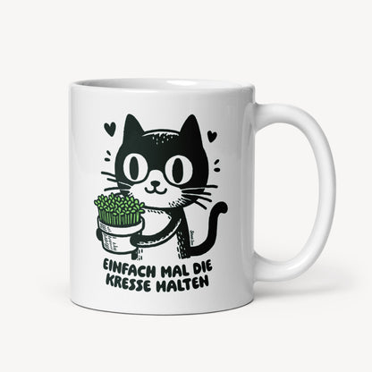 Kresse Katze Tasse mit 2-seitigem Print